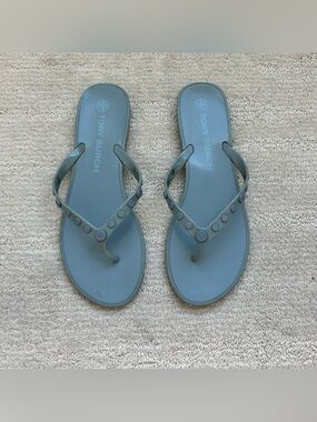 Tory Burch Jelly Light Blue Flip Flops